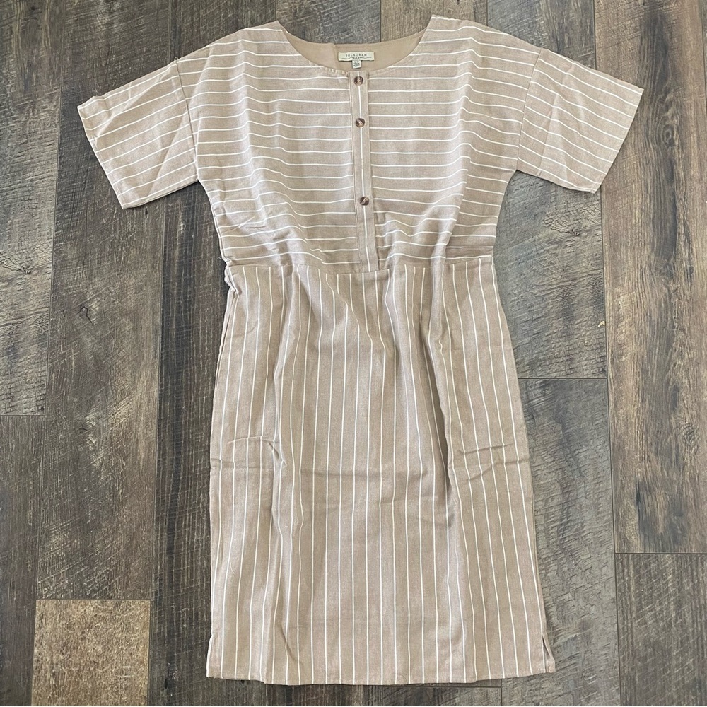 taupe dress 100% cotton